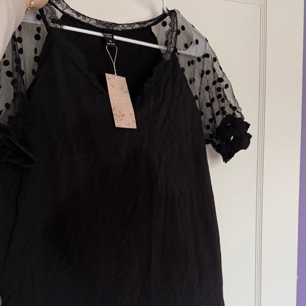 Emery rose black blouse NWT - Picture 6 of 6